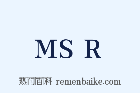 MSR是什么意思的图片